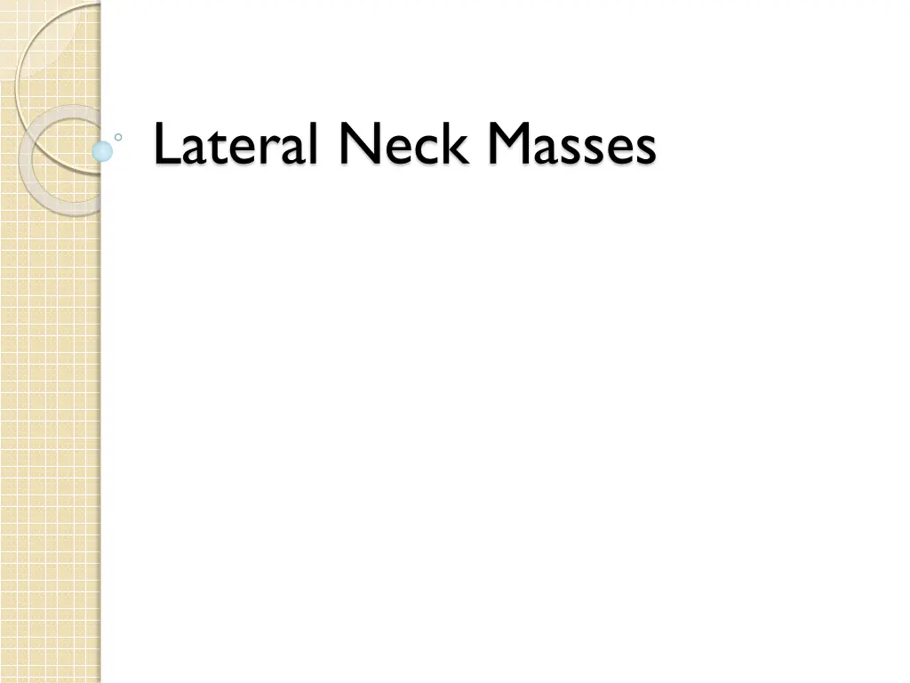 lateral neck masses