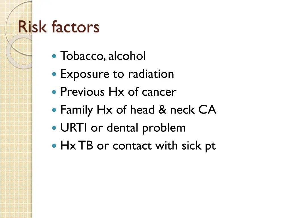 risk factors