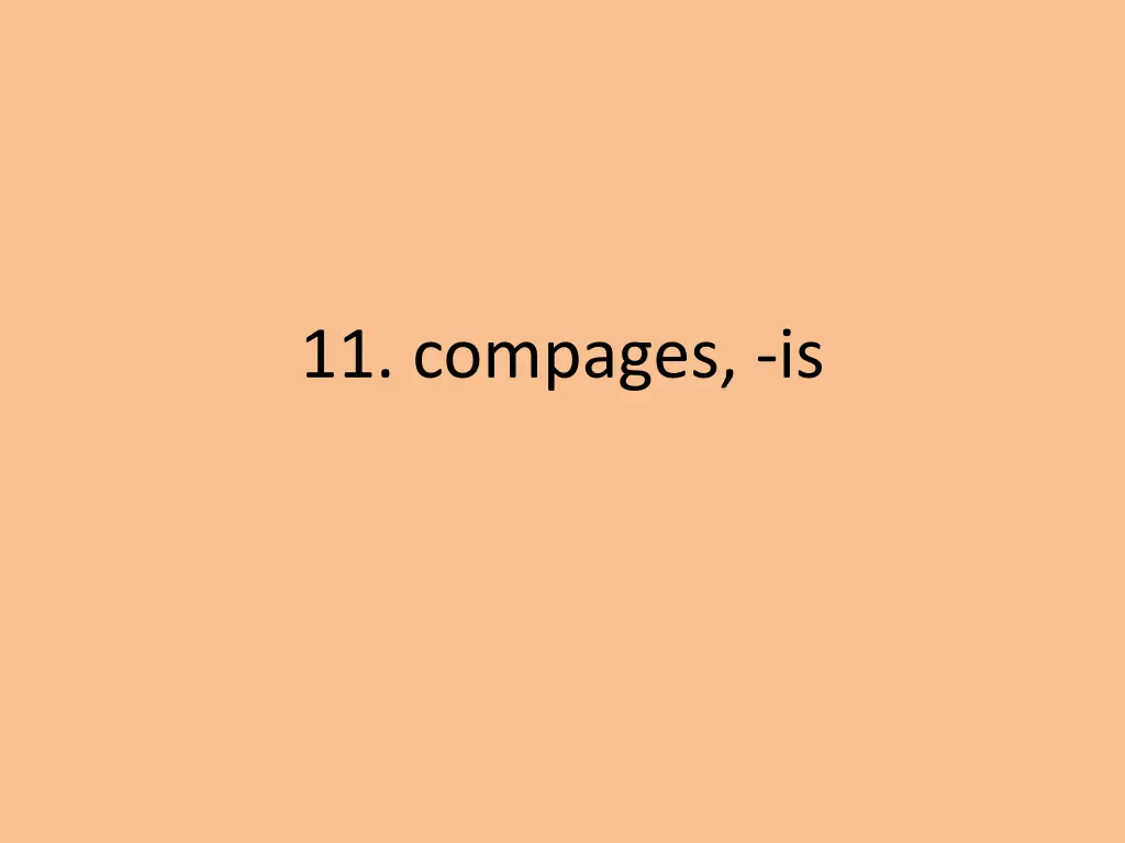 11 compages is