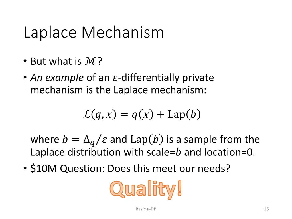 laplace mechanism