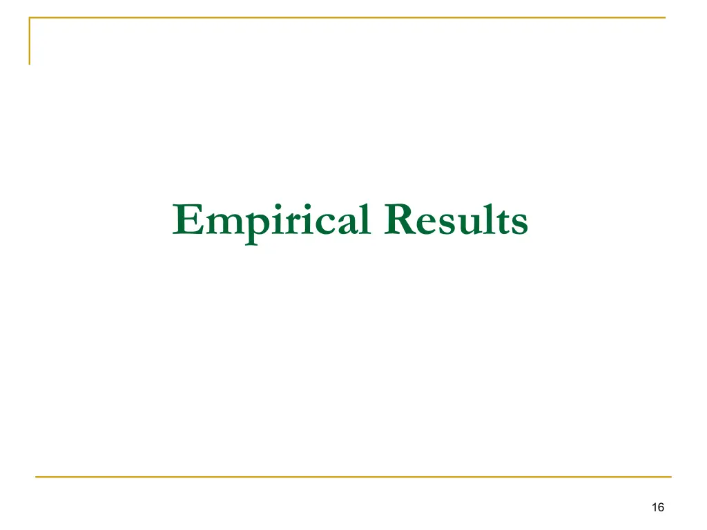 empirical results