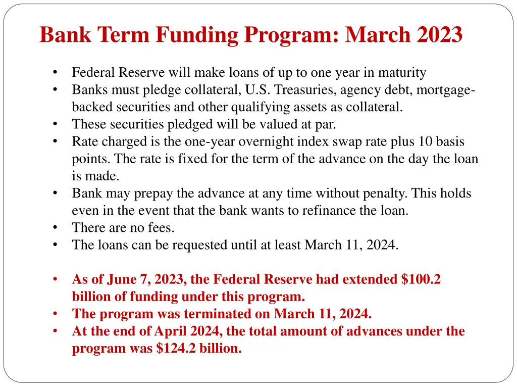 bank term funding program march 2023