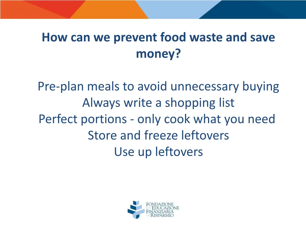 how can we prevent food waste and save money