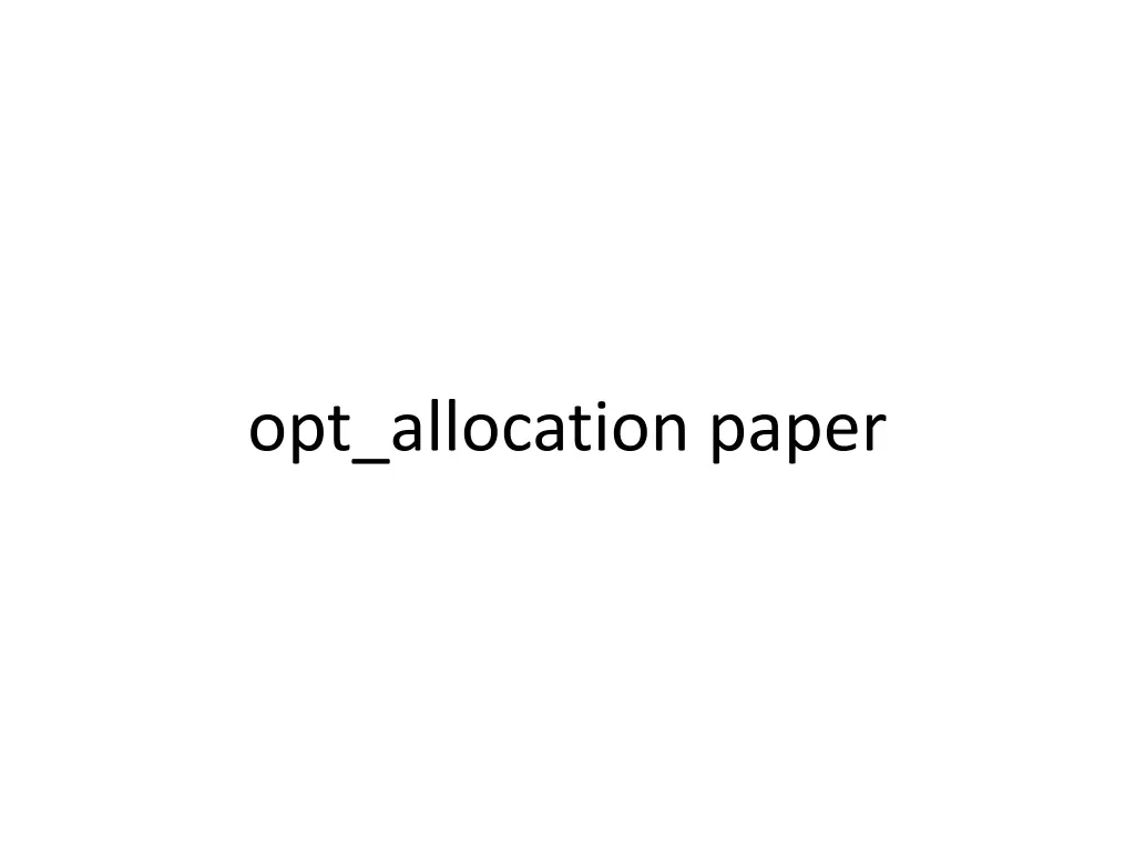 opt allocation paper