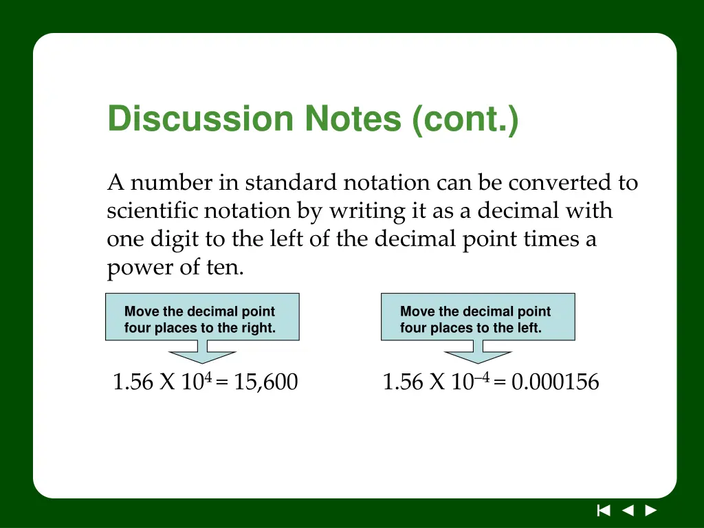 discussion notes cont