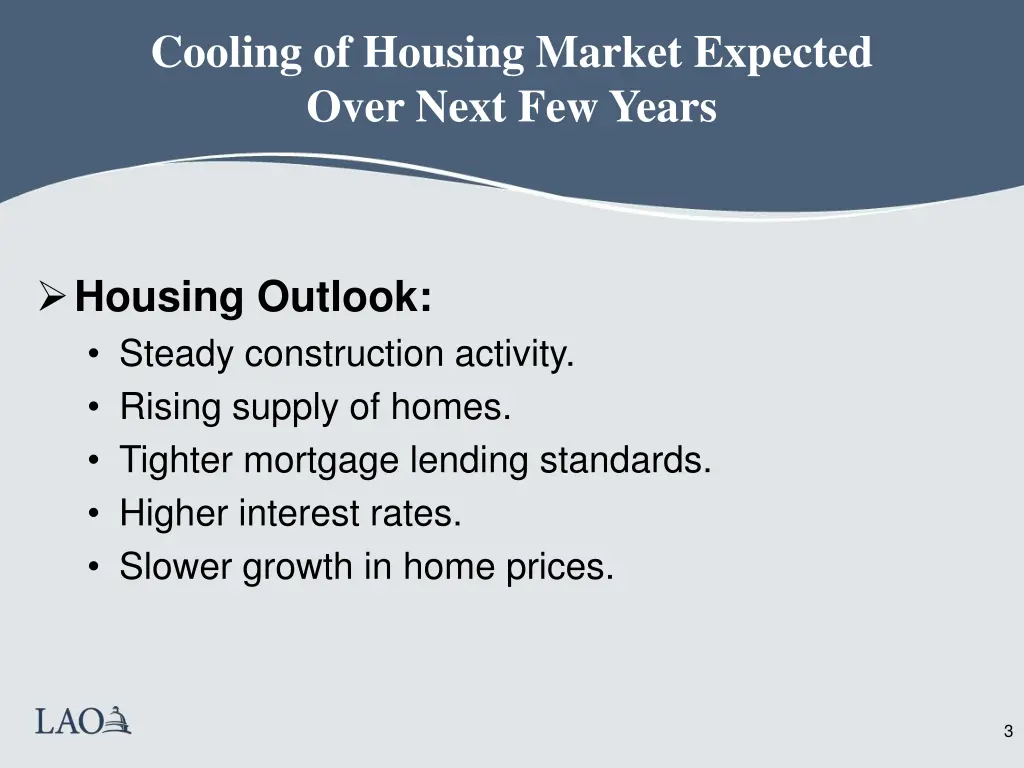 cooling of housing market expected over next