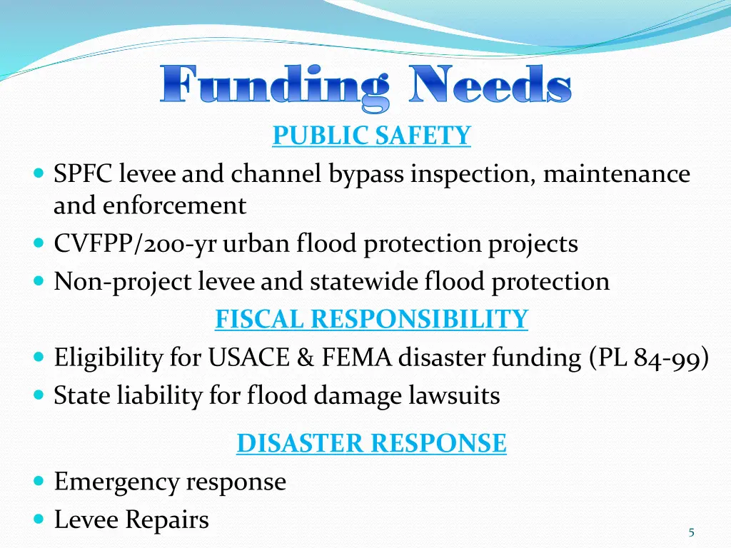 funding needs funding needs public safety spfc