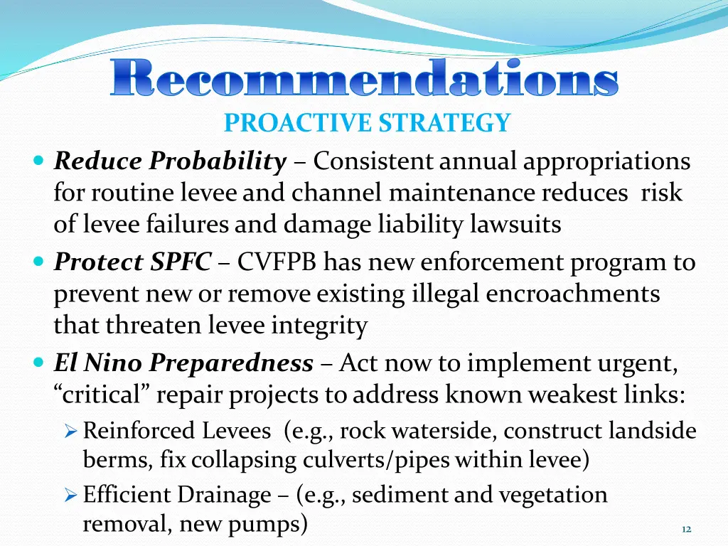 recommendations recommendations proactive