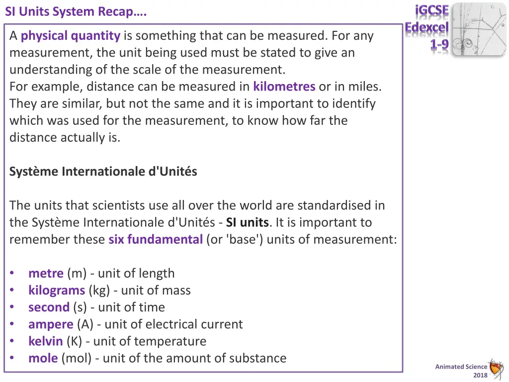 si units system recap