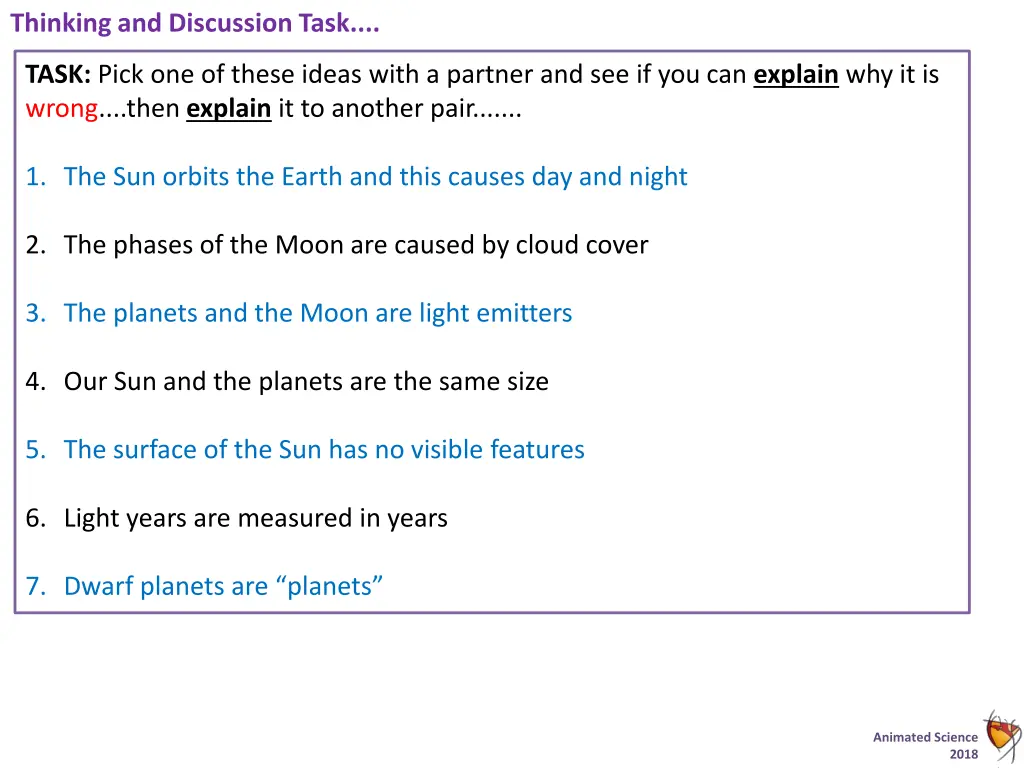 thinking and discussion task