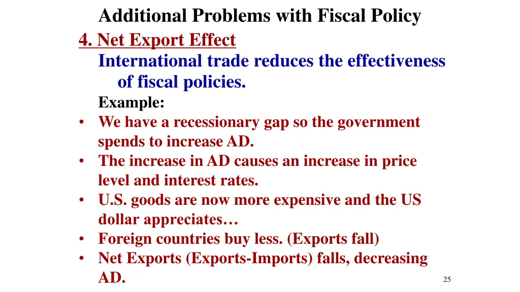 additional problems with fiscal policy 1