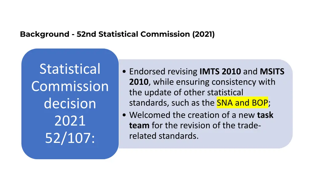 background 52nd statistical commission 2021