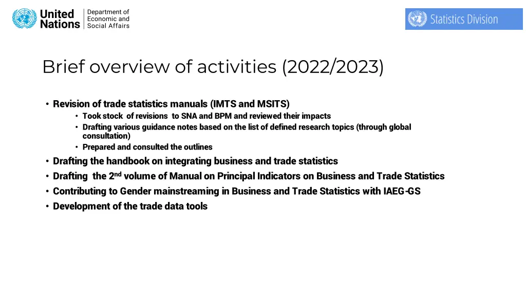 brief overview of activities 2022 2023