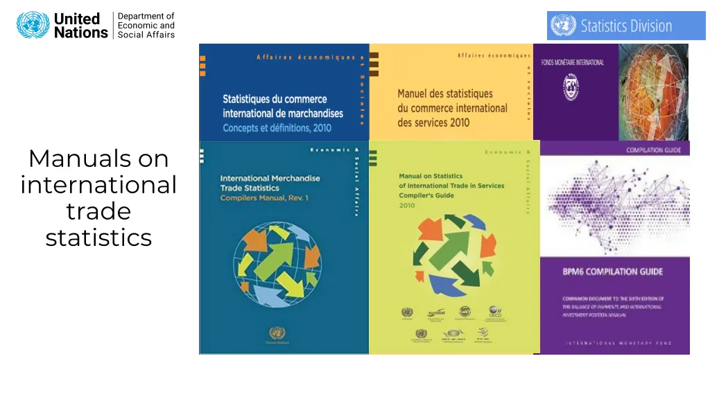 manuals on international trade statistics