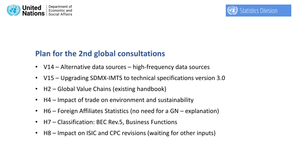 plan for the 2nd global consultations 1