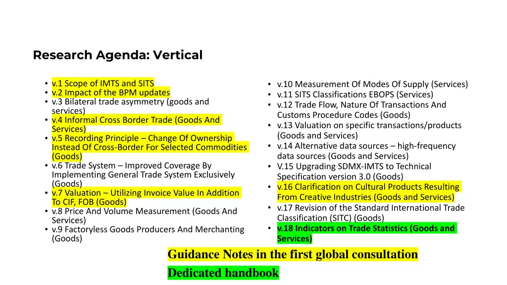 research agenda vertical