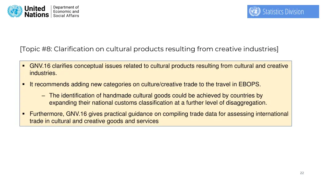 topic 8 clarification on cultural products