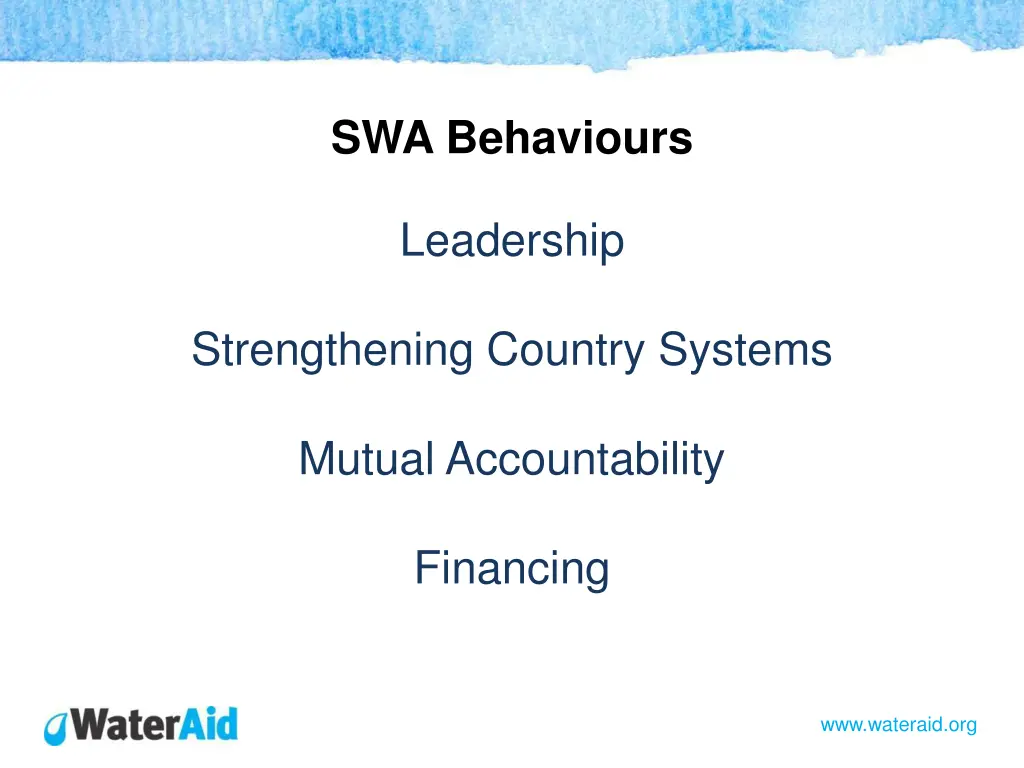 swa behaviours