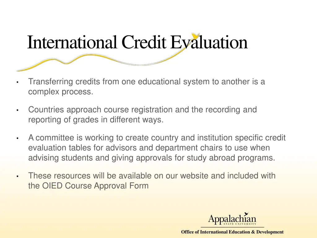 international credit evaluation