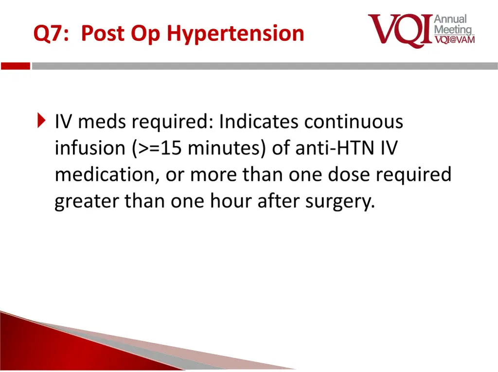 q7 post op hypertension