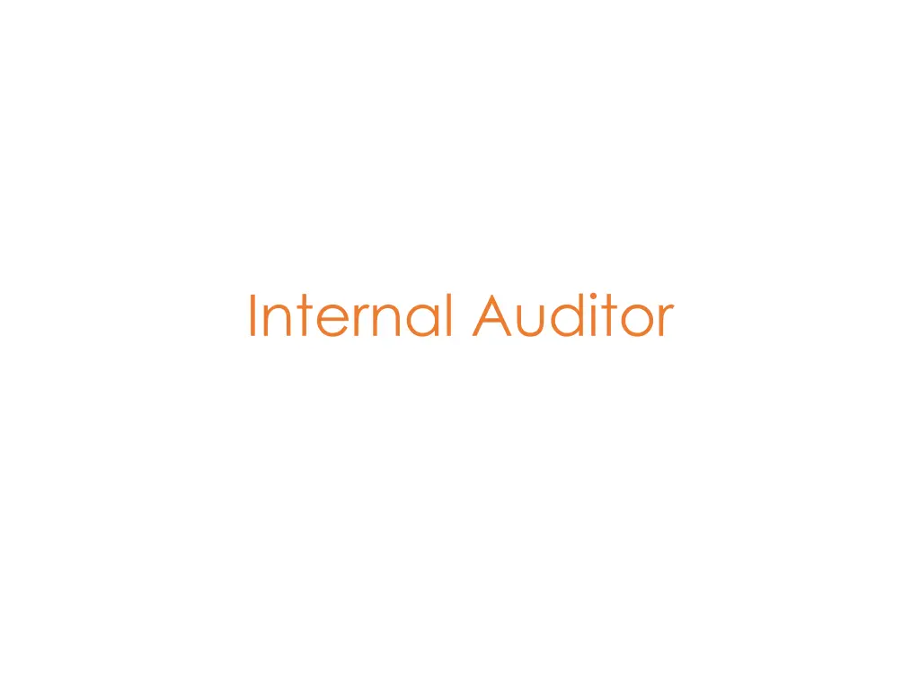 internal auditor