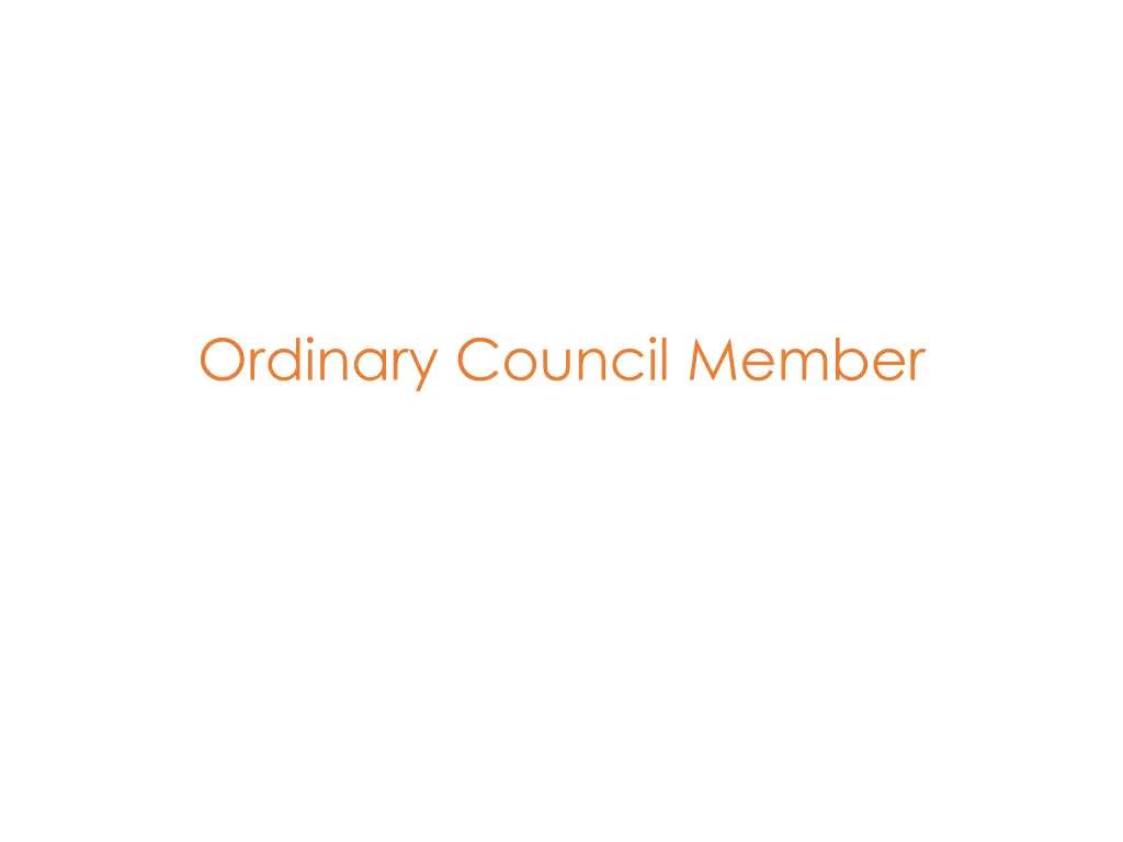 ordinary council member