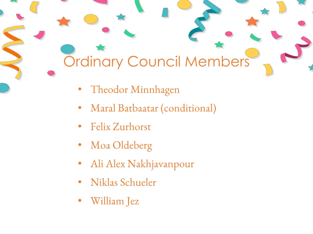 ordinary council members