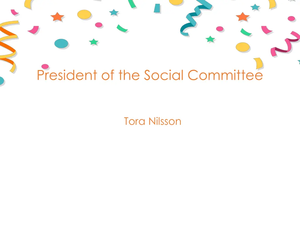 president of the social committee 2