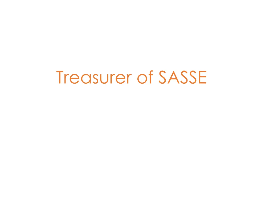 treasurer of sasse