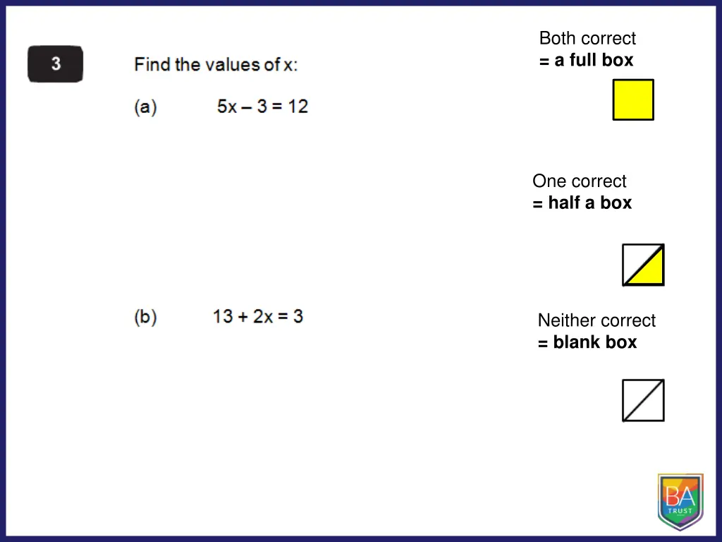 both correct a full box 1