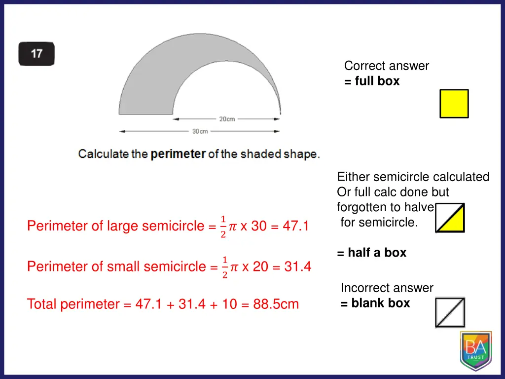 correct answer full box