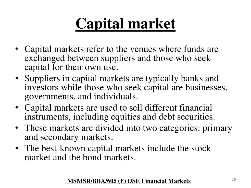capital market 2