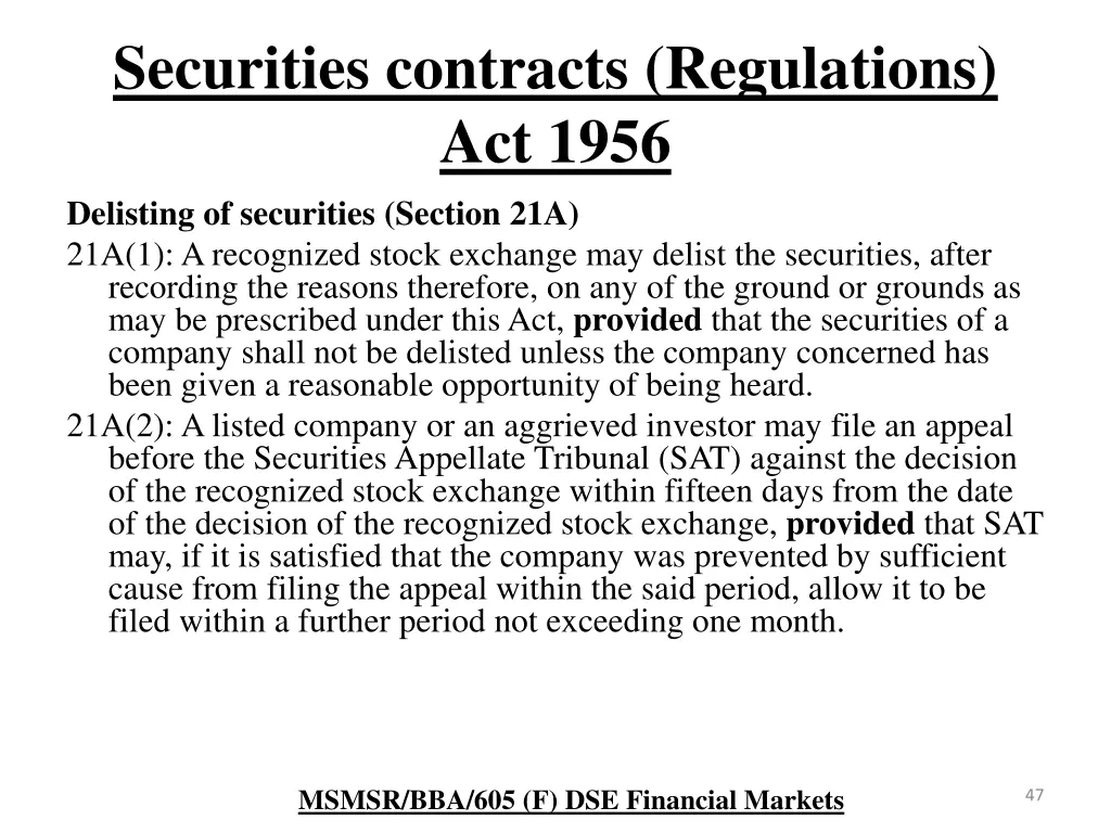 securities contracts regulations act 1956 6