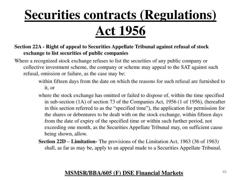 securities contracts regulations act 1956 7