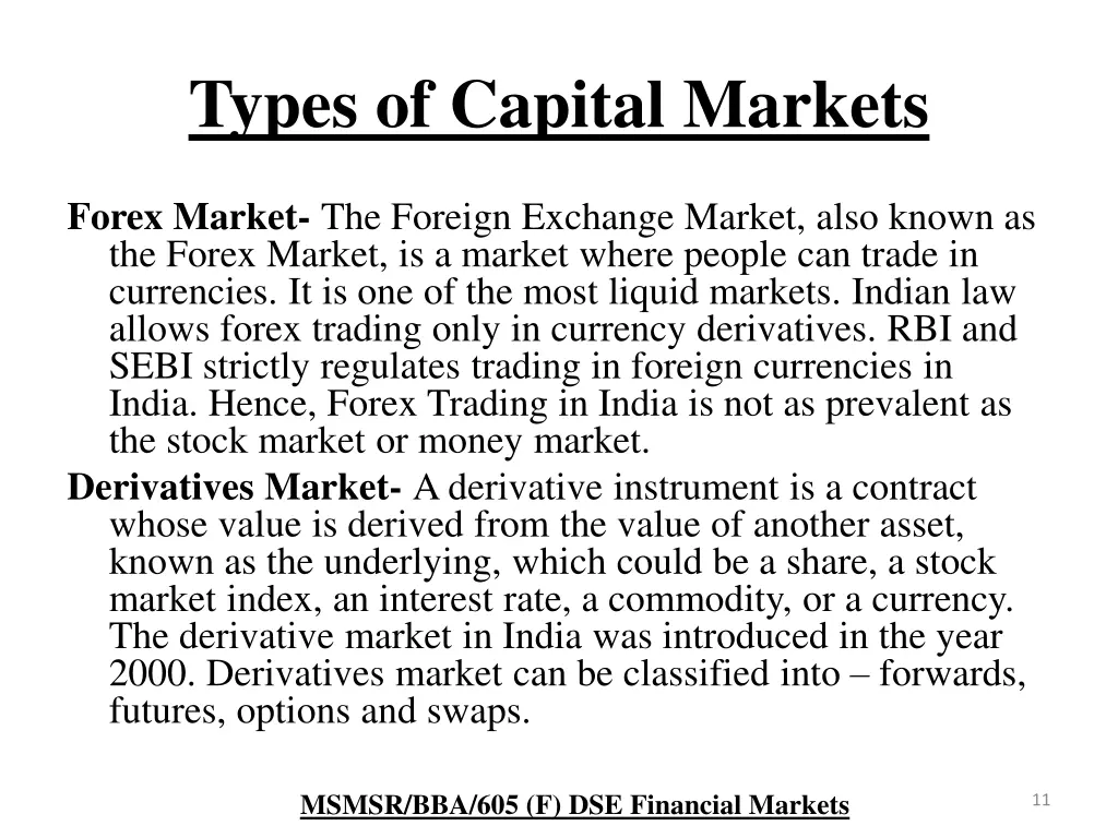 types of capital markets 2
