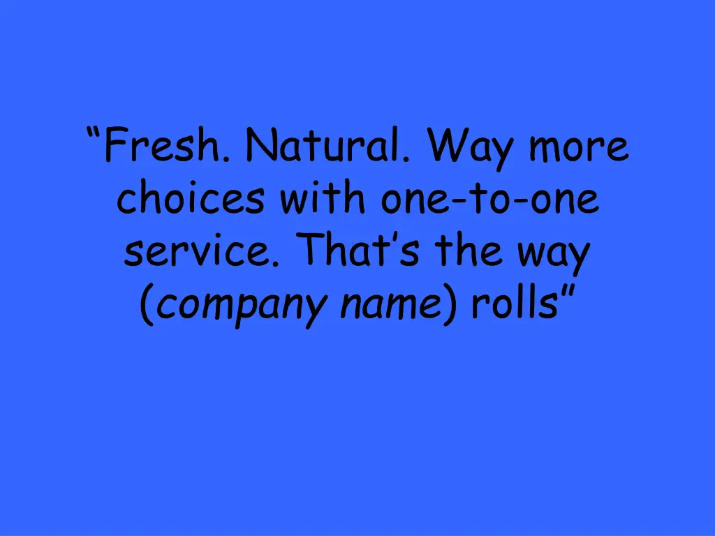 fresh natural way more choices with