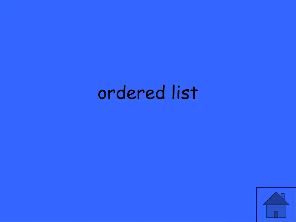 ordered list