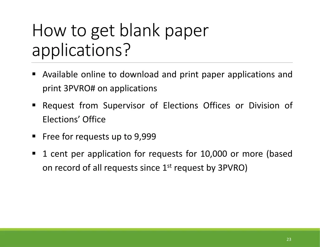 how to get blank paper applications