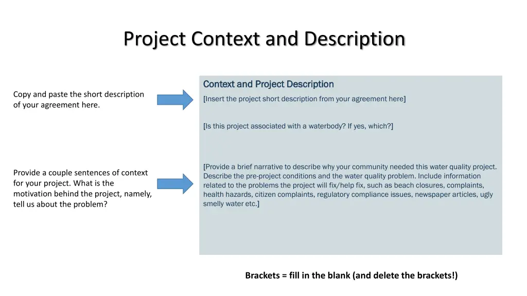 project context and description