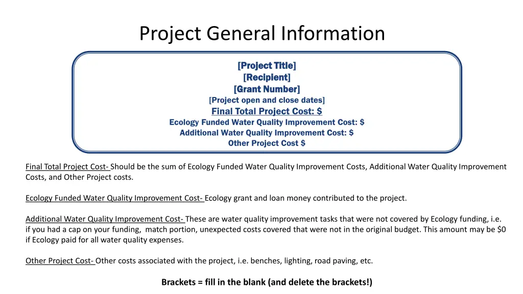 project general information