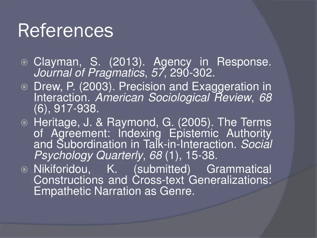 references