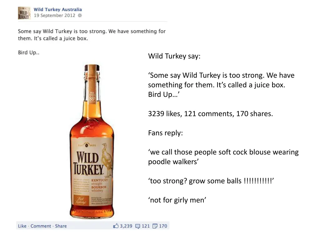 wild turkey say