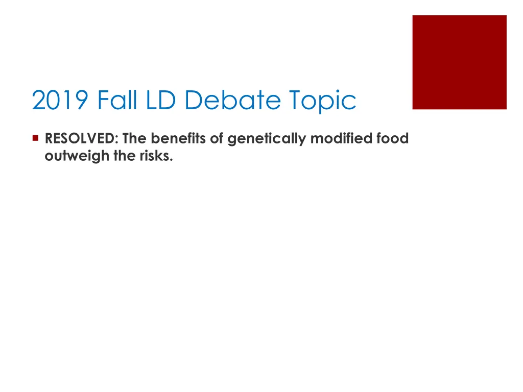 2019 fall ld debate topic