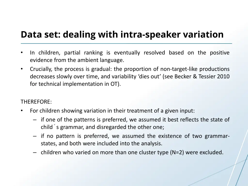 data set dealing with intra speaker variation 2