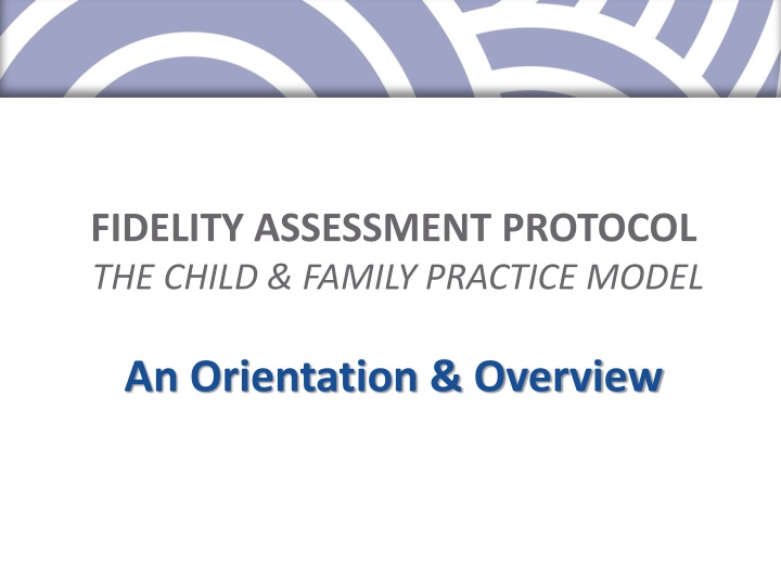 fidelity assessment protocol the child family