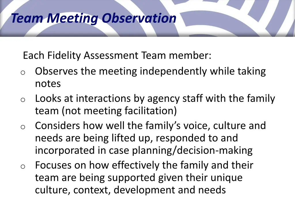 team meeting observation 2