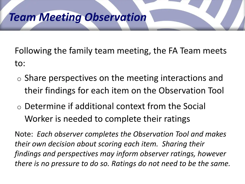 team meeting observation 4