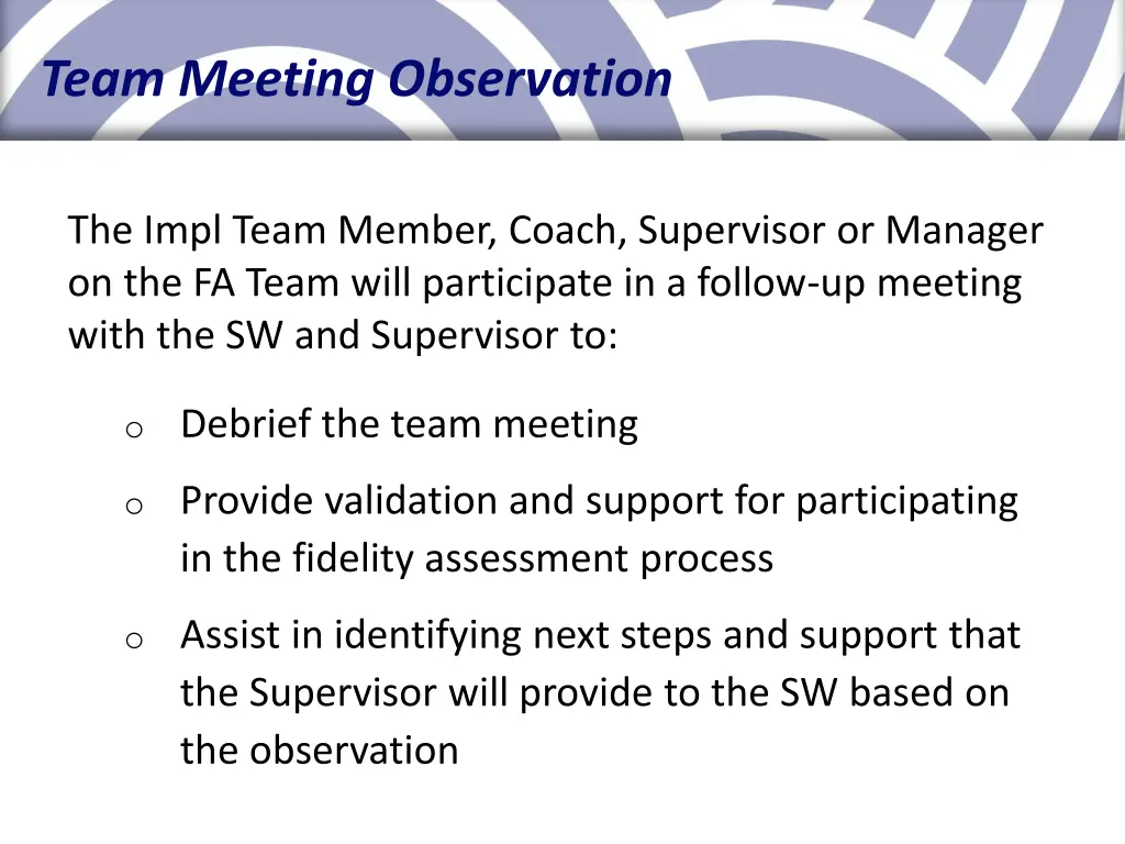 team meeting observation 5