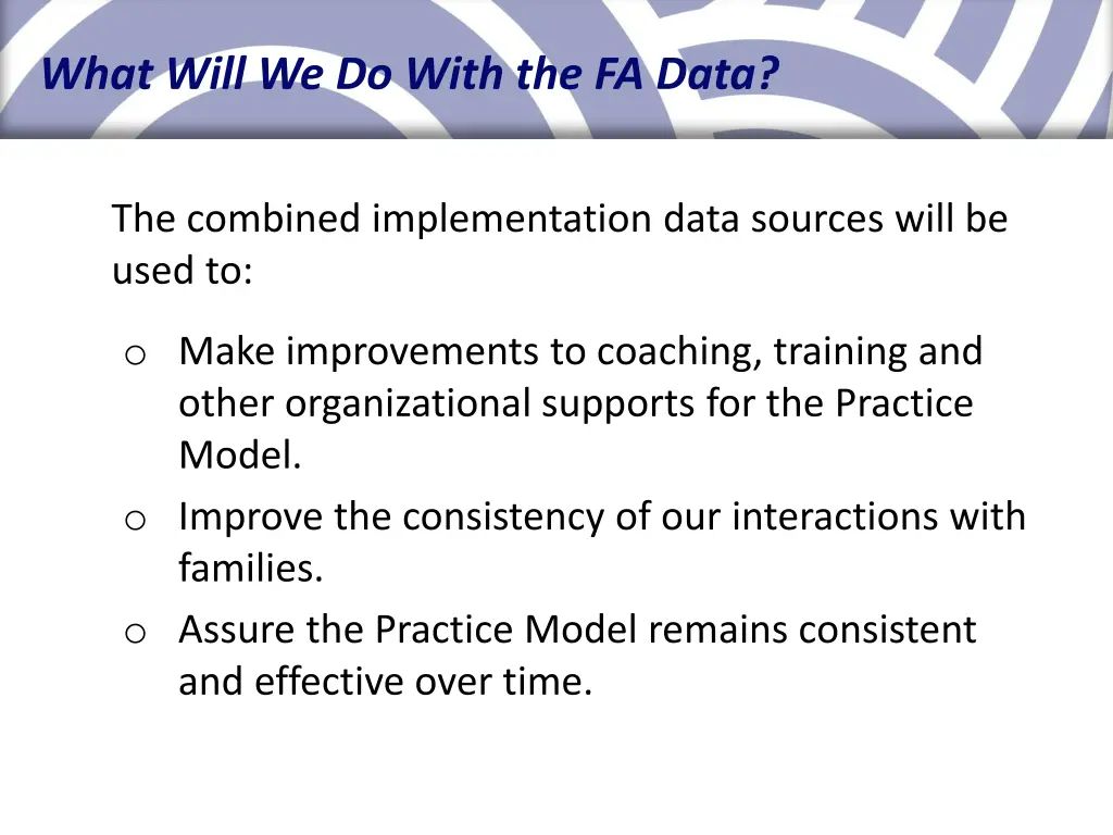 what will we do with the fa data 1