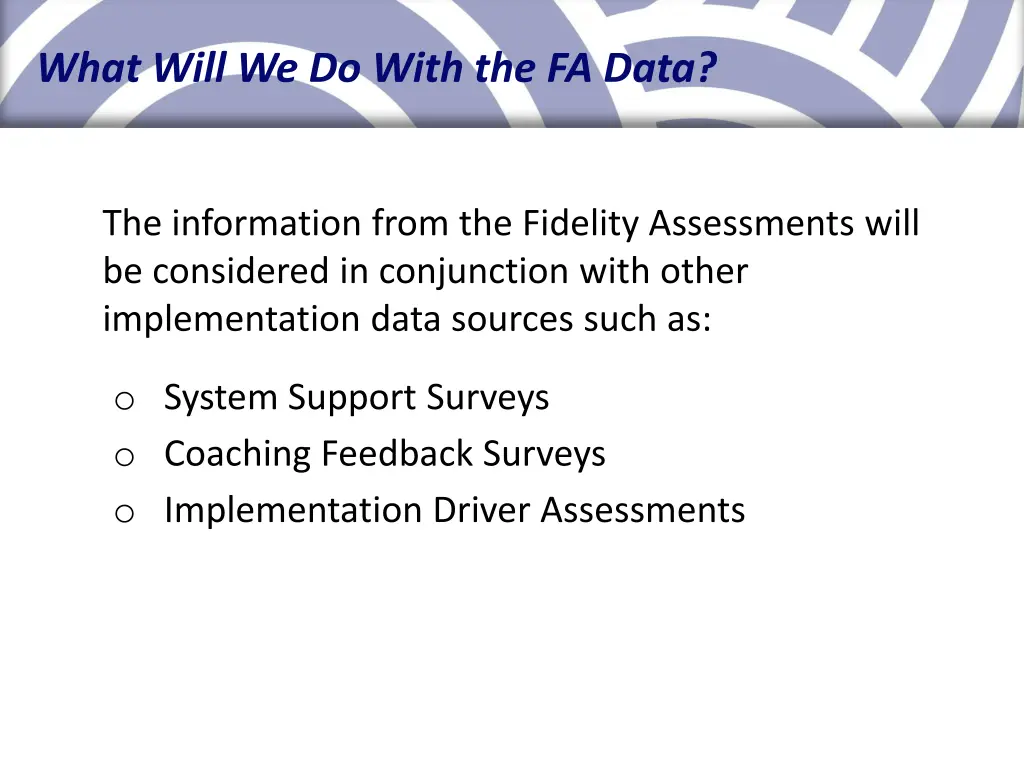 what will we do with the fa data